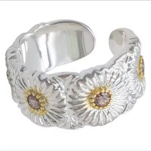 Fashion Jewelry Silver Daisy Ring